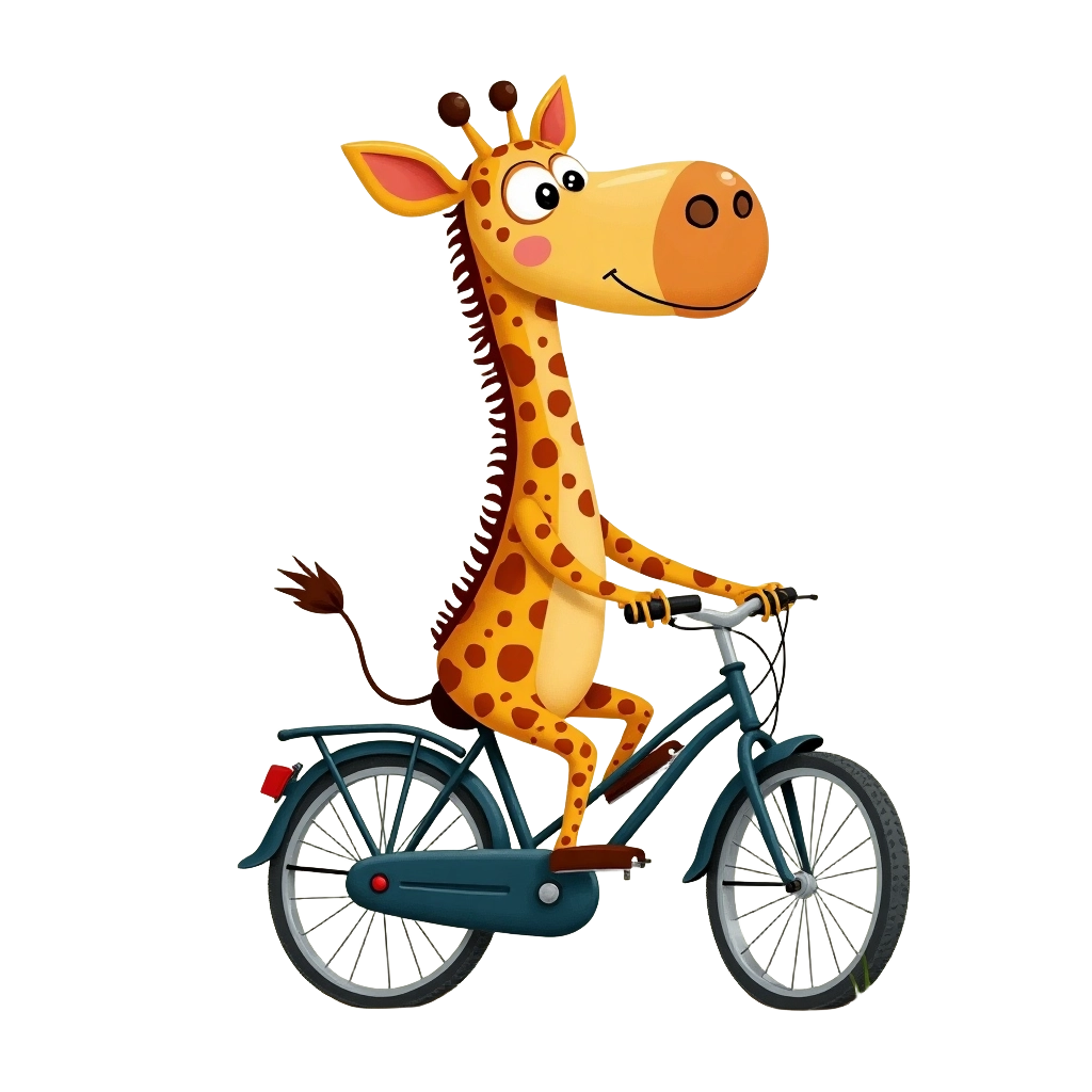 Giraffe on a Bicycle